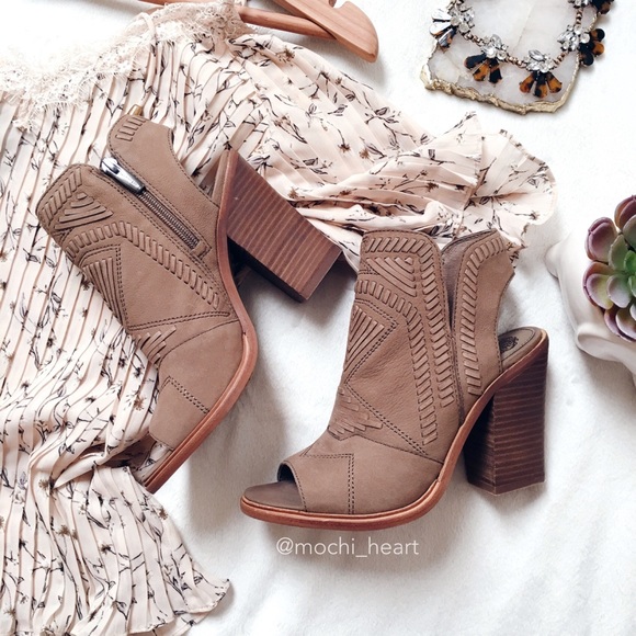 Vince Camuto Shoes - Vince Camuto French Taupe Block Heel Bootie